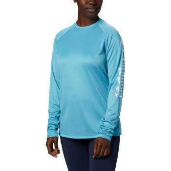 Dámské Mikiny Columbia PFG Tidal Heather Long Sleeve Bílé FTIKQD731